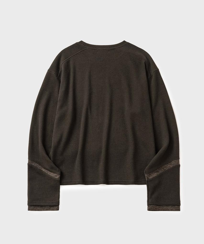 HOOVES Ribbed Mix Long Sleeve [Brown]