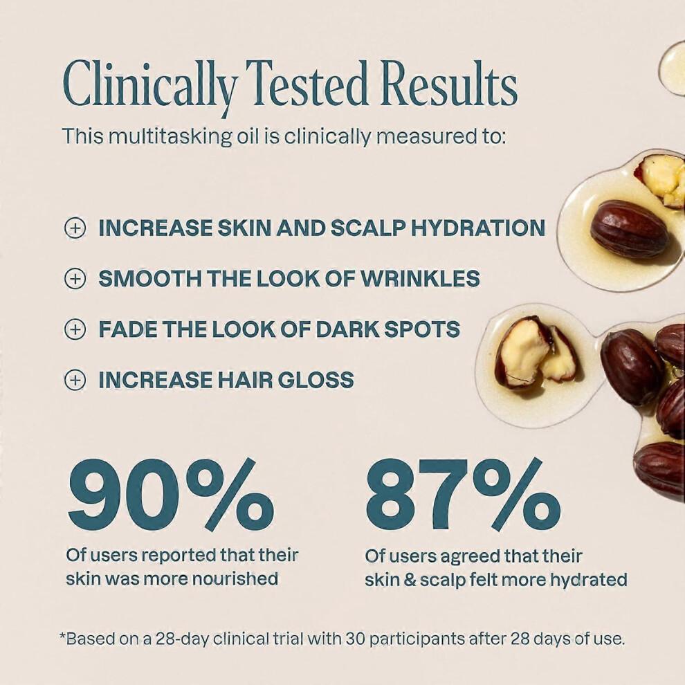 Organic Jojoba Oil, 100% Pure (4oz) | Moisturizing for Face, Hair, Skin & Nails | Natural less