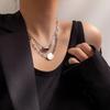 Women's Light Luxury Washable Titanium Steel Hip Hop Clavicle Necklace - Trendy Cold Style Sweater Chain Accessories