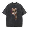 Anime Jujutsu Kaisen Geto Suguru Printed Tshirt Mens and Womens Washed Tshirt High Quality Vintage Cotton Tshirt Top