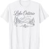 Lake Ontario Map Lake America Canada Souvenir T-Shirt