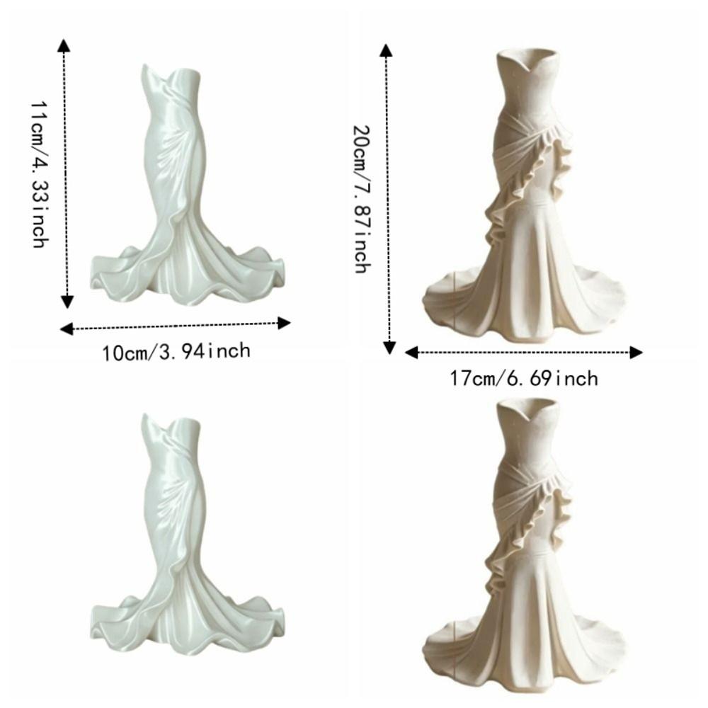 Dress Shape Flower Vase 3D Printed Pencil Holder Creative Desktop Ornaments Office
