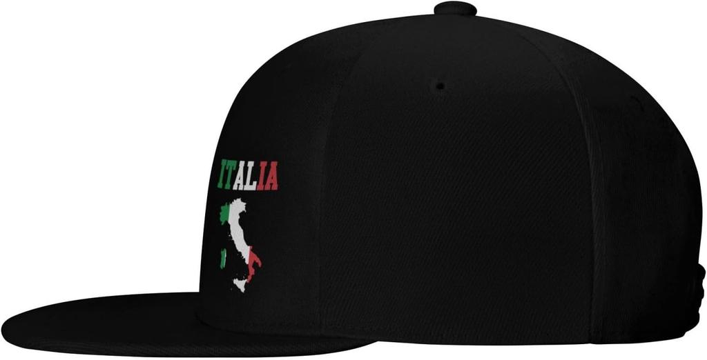 Italia Italy Italian Snapback Hat Hip Hop Style Flat Bill Brim Hats Baseball Cap