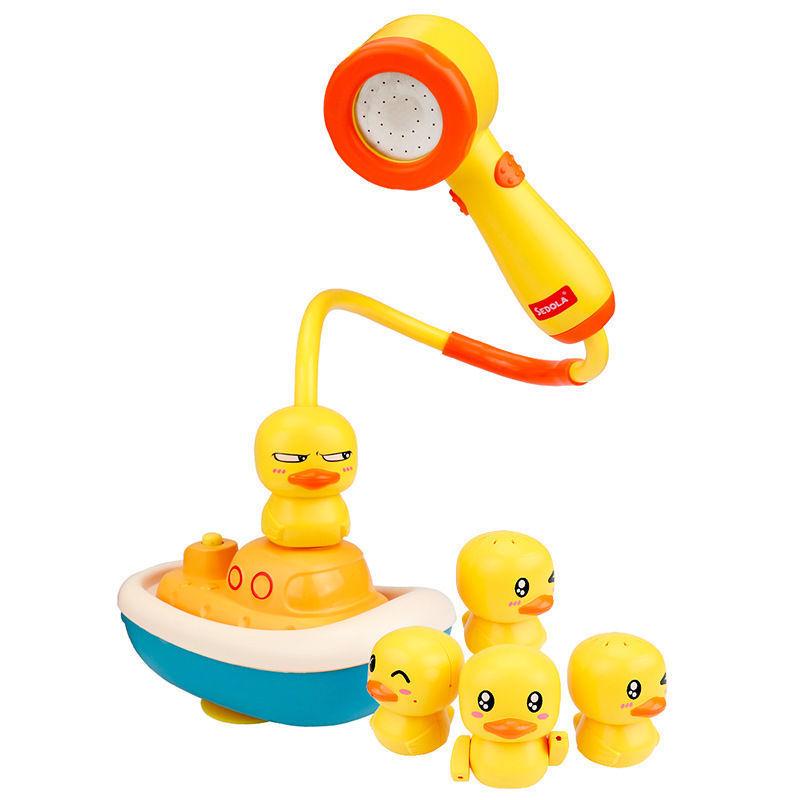 Pirate Duck 4-in-1 Children's Bath Toy: Electric Spraying Shower Head for Fun Parent-Child Bath Time