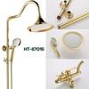 All-Copper Thermostatic Shower Faucet Set with Rain Shower Head