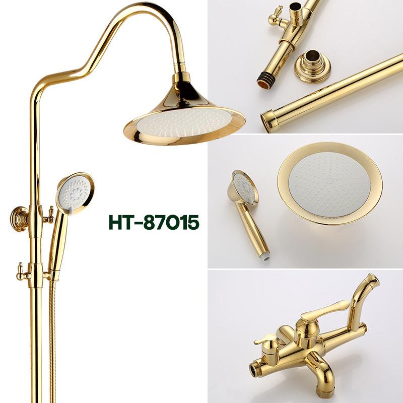 All-Copper Thermostatic Shower Faucet Set with Rain Shower Head