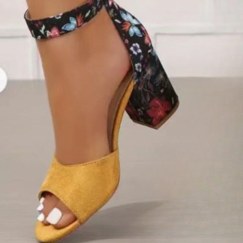 Fashion Women Shoes Thick High Heels Sandals Vintage Fashionable Open Toed Fish Mouth Sandals Broadband Women'S Sandals Summer 2024