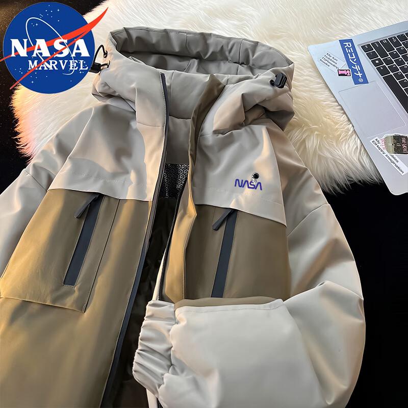 

NASA MARVEL Men s Casual Hooded Padded Jacket L