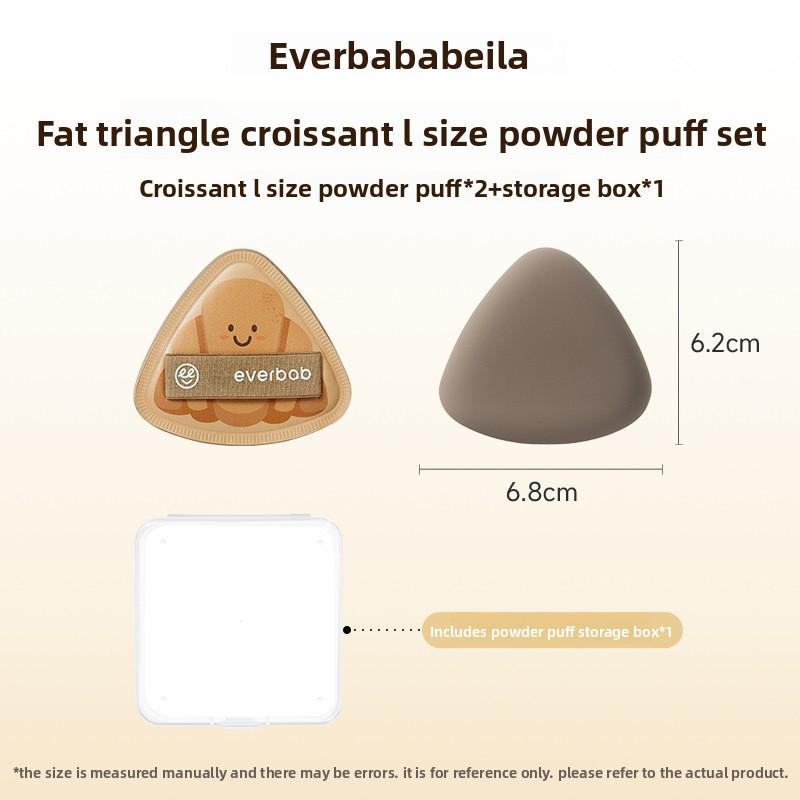 Everbab Makeup Puff Fat Triangle Cotton Candy Soft Air Cushion Puff Liquid Foundation Powder Makeup Tool