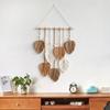 Modern Woven Wall Decor, Beautiful Room Decor, Green Leaves Hanging On The Walls, Bohemian Style, Feather, Ramadan Easter Gift