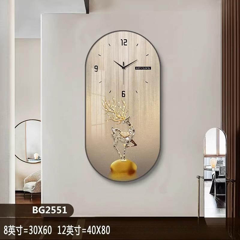 Nordic Luxury Wall Clock Living Room Household Fashion Restaurant Decorative Painting Creative Watch Wall Hanging Silent Clock
