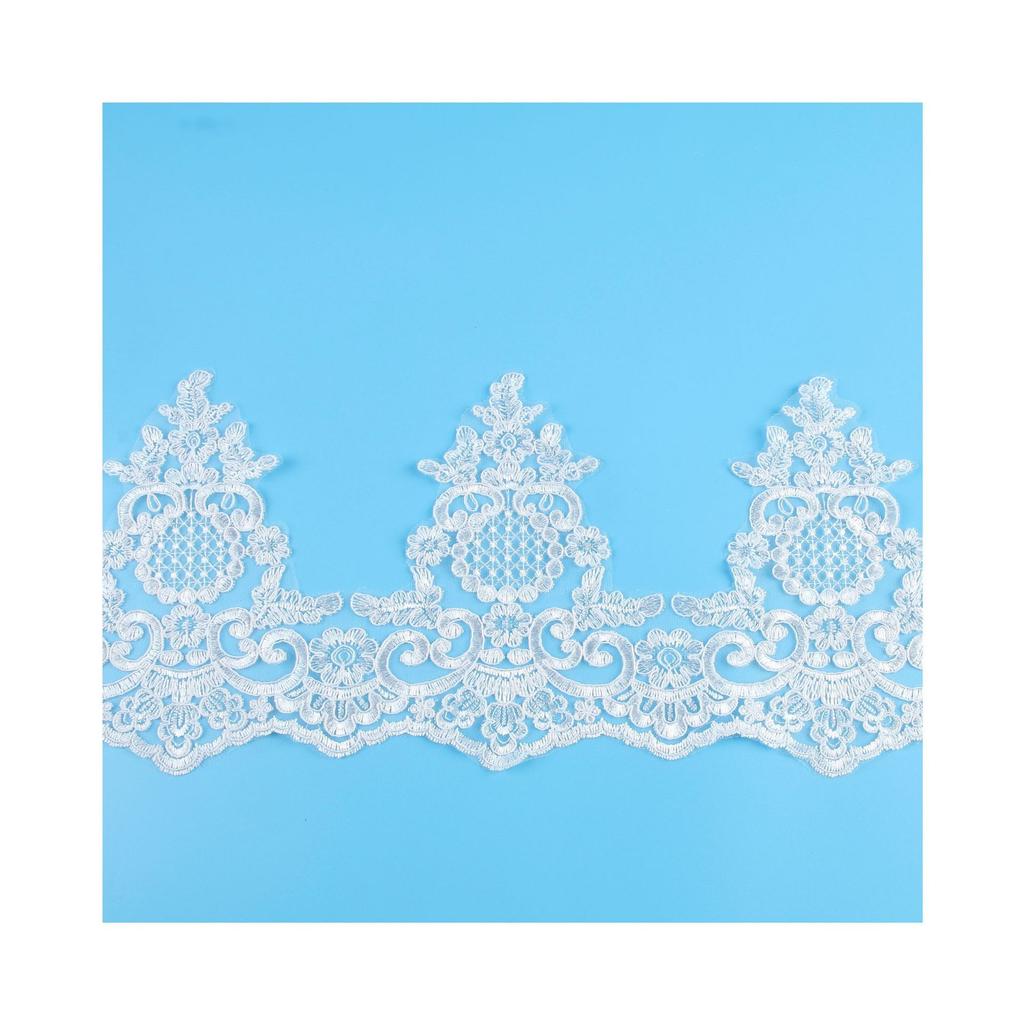 21Cm Auto Knochenspitze Zubehör Handgefertigt DIY Braut Kopfschmuck Zubehör Hochzeit Schleier Vorhang Stickerei Spitze