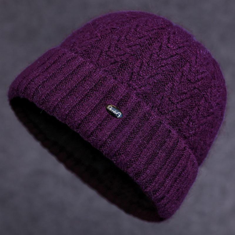 

Теплые вязаные зимние шапки для женщин с бархатной подкладкой и защитой ушей