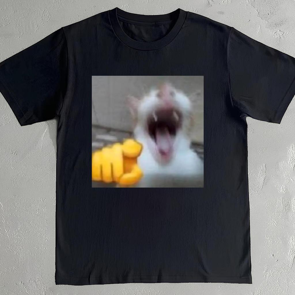 Laughing Cat Pointing Shirt - Cursed Emoji Meme T-Shirt