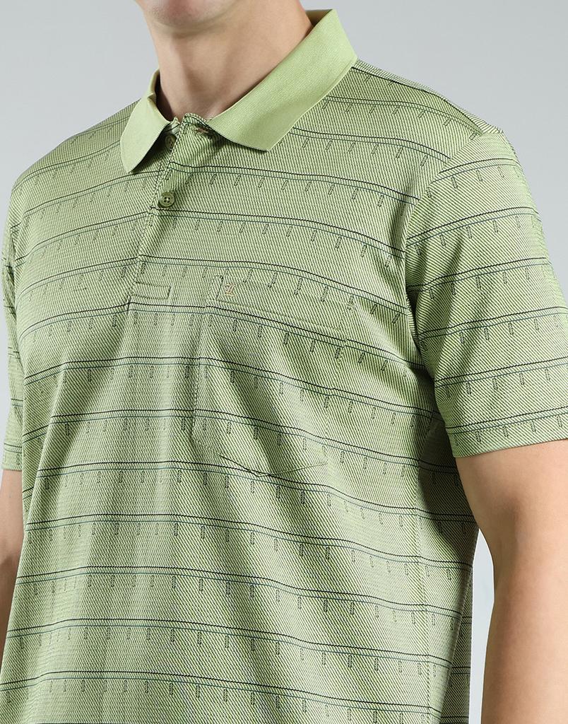 Luxuria Men's Striped Collar Neck T-Shirt