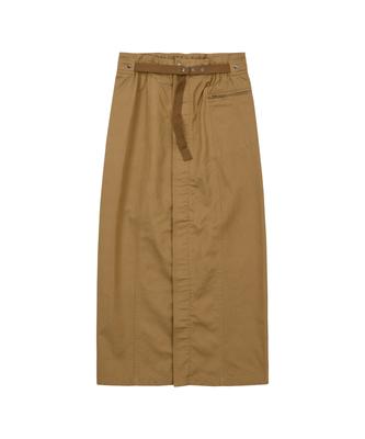 Wellbeing Express Belted Long Skirt Sand