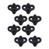8PCS Nylon Kayak Lashing J Shape Hooks with Flat Head Screws Black Kayak Hooks Replacement for Boating Accessories