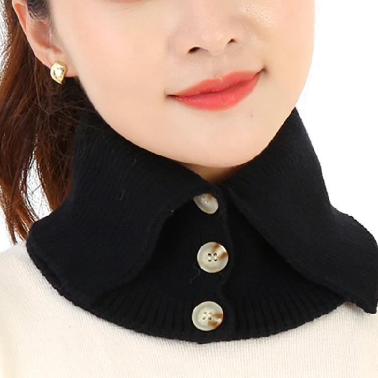 Warm Scarf Knit Collar Scarf Solid Color Scarf Knitted Elastic False Collar