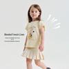 Yun'er Ma Girls' Summer Linen Blend Breathable Short Sleeve Top