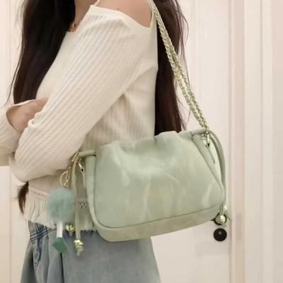 Damen Sommer Kette Umhängetasche Bucket Bag
