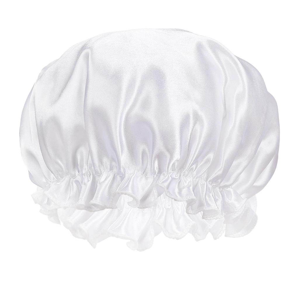 Satin Sovmössa för Kvinnor - Enkel Huvudbonad för Hemma, Bad, Efter Förlossning eller Cellgiftsbehandling
