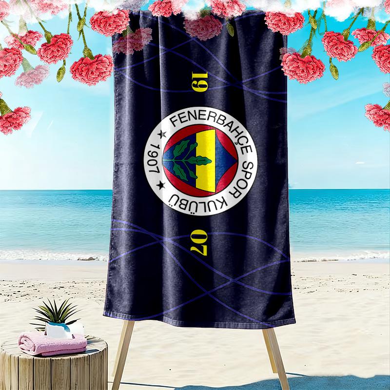Fenerbahce Print Beach Towel, Large Soft Quick Dry Towel for Beach Camping Swimming