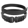 Men's Black Nylon Tactical Belt with Alloy Buckle - Braided for Security, Suitable for Outdoor Training and Duty Activities.