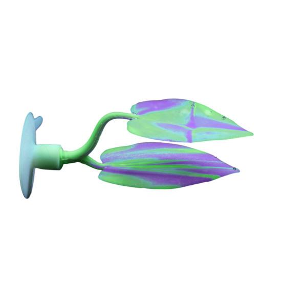 Fish Tank Leaf with Suction Cup Eco-friendly Vibrant Color Simple Installation Small Fish