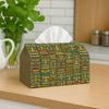 1pc Tribal Decorative Ethnic Tissue Box with a Totem Geometric Repeating Design - Ideal for Holiday Celebrations And Home Decoration, Measuring 17.02*