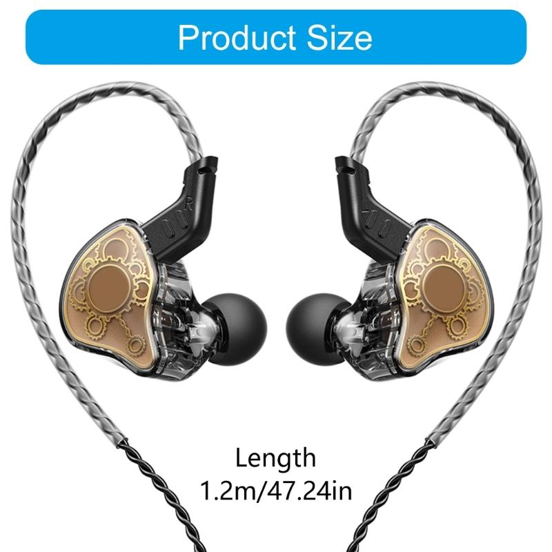 HiFi-Kopfhörer 3,5 mm Dynamische Treiber Ohrhörer mit Abnehmbarem Kabel und Tiefbass für Laufen und Fitnessstudio-Training