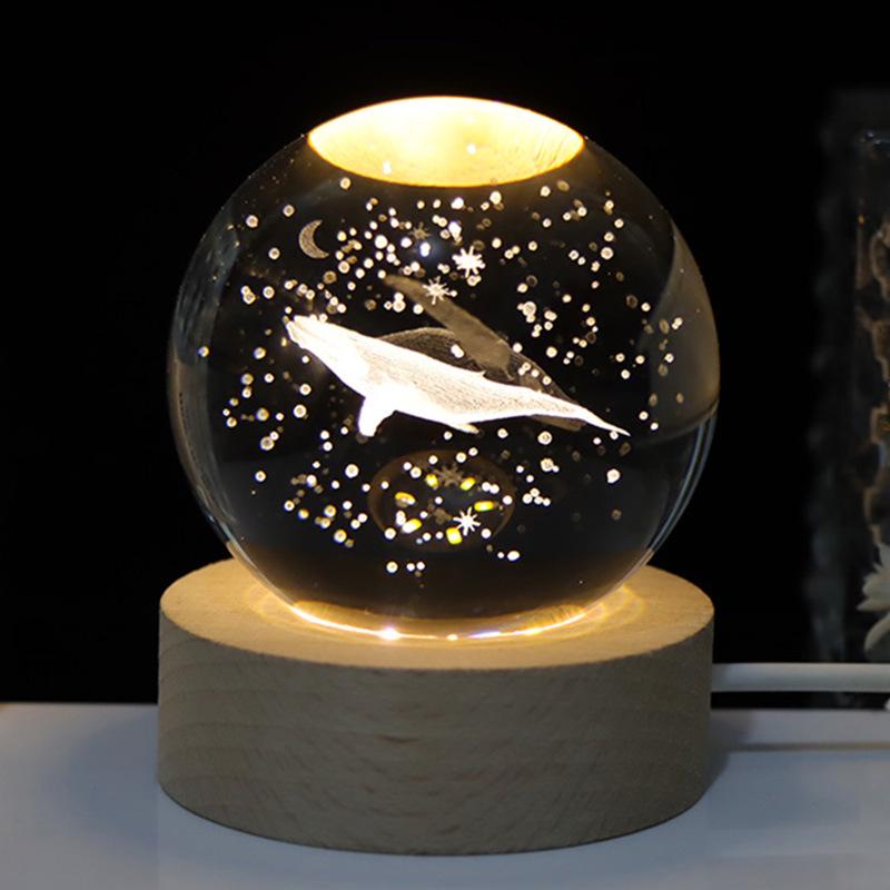 Starry Sky Crystal Ball Night Light - Creative Desktop Ornament Gift