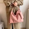 Suede Shoulder Tote Bag Women'S Light Luxury High-End Casual Messenger Handbag