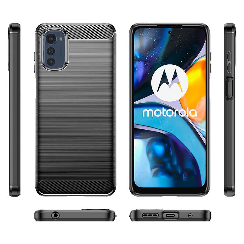 For Cover Moto E32S Case For Motorola Moto E32S Capa Carbon Fiber Bumper Back Shockproof Soft Case For Moto E 32 E32 E32S Fundas