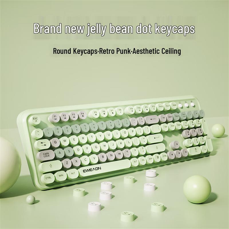 EWEADN V96 Retro Wireless Membrane Keyboard