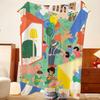 Art S-soupsoup Throw Flannel Throw Blanket, Lightweight Cozy, Durable Washable Cute Cool