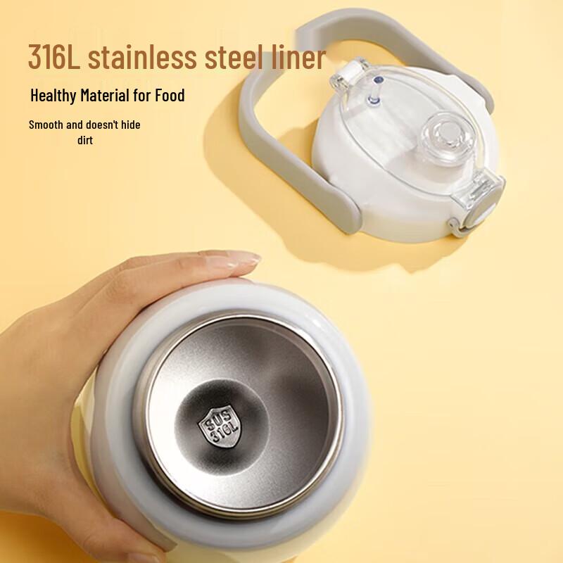 FUGUANG Stal nierdzewna 316L Duża pojemność Izolowana Butelka na wodę ze słomką