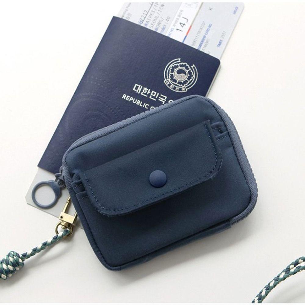 New Solid Color Coin Purse Zipper Large Capacity Small Wallet Wear-resistant Storage Bag Male Female