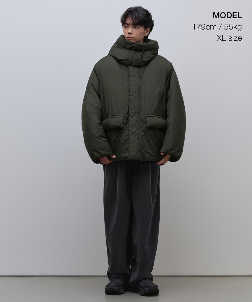 Musinsa Standard Non-Quilted Hooded Padded Jacket [Khaki]