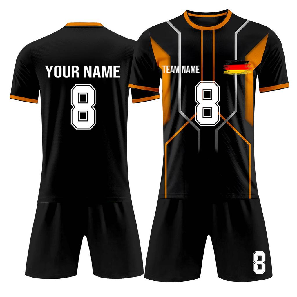 Individuelles zweiteiliges Set aus Fußballtrikots für Erwachsene und Kinder