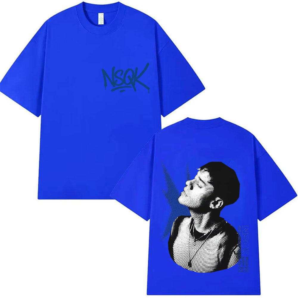 Rapper NSQK FLACO DONDE ESTAS Tour 2025 Album Merch T Shirts Unisex Women Retro Oversized Tshirts Hip Hop Gothic Short Sleeve Tees