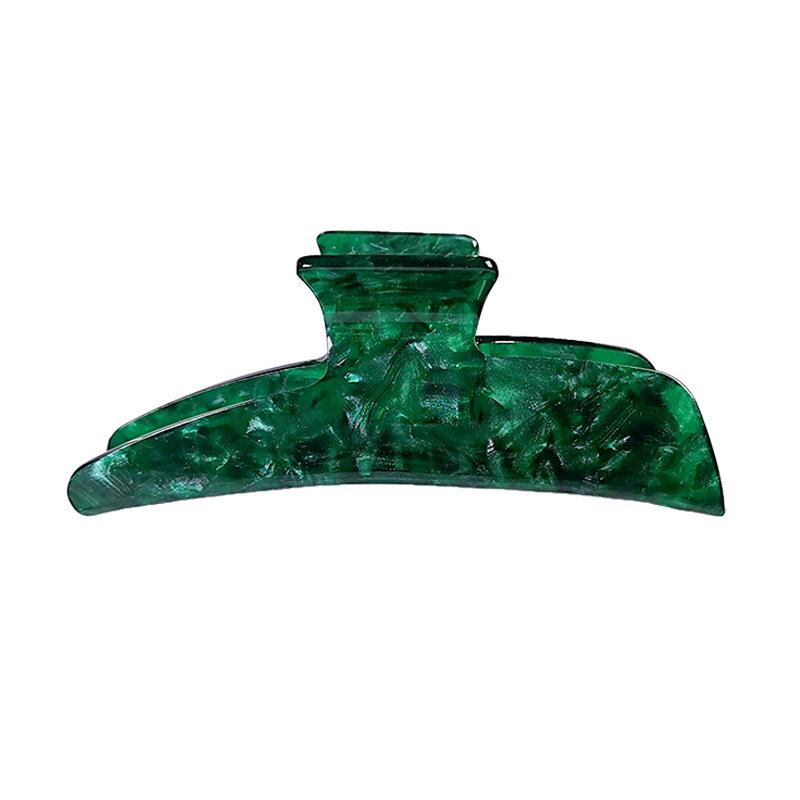 Lazy Style Green Acetate Shark Hair Claw: Small, Large Claw Clip with Korean French Design