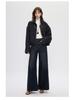 High-Quality Smoke Grey Retro Loose Denim Jacket for Women - 2025 Autumn Collection