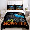 Cartoon Monster Truck All Season Duvet Cover Comforter Bedding Sets Soft Quilt Cover And Pillowcases Single/Double/Queen/King