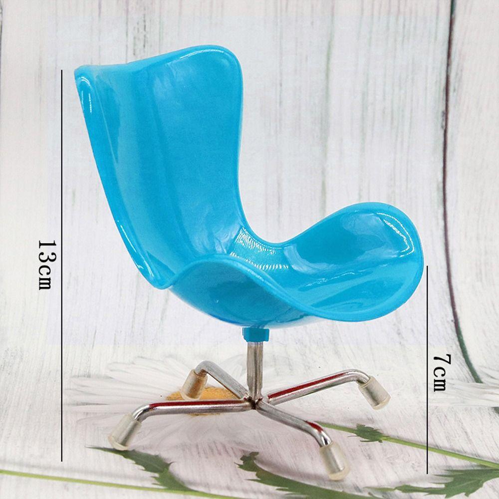 Simulationspuppenhausstühle Freizeitsessel Plastik-Eiersessel Mini-Stuhl Kinderspielzeug