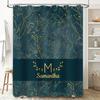 Modern White Shower Curtain with Silhouette Print for Bathroom Decor Easy Installation for Kids, Adults Pets Friendly Home Decor