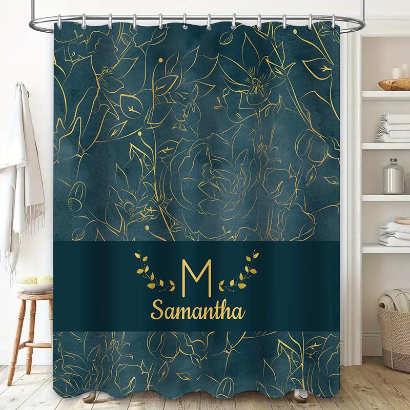 Modern White Shower Curtain with Silhouette Print for Bathroom Decor Easy Installation for Kids, Adults Pets Friendly Home Decor