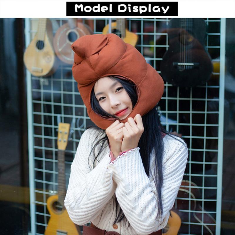 Poop Head Cover Cute Quirky Poop Hat Winter Warm Sand Sculpture Po Funny Cartoon Oddball Poop Cap Funny Hat