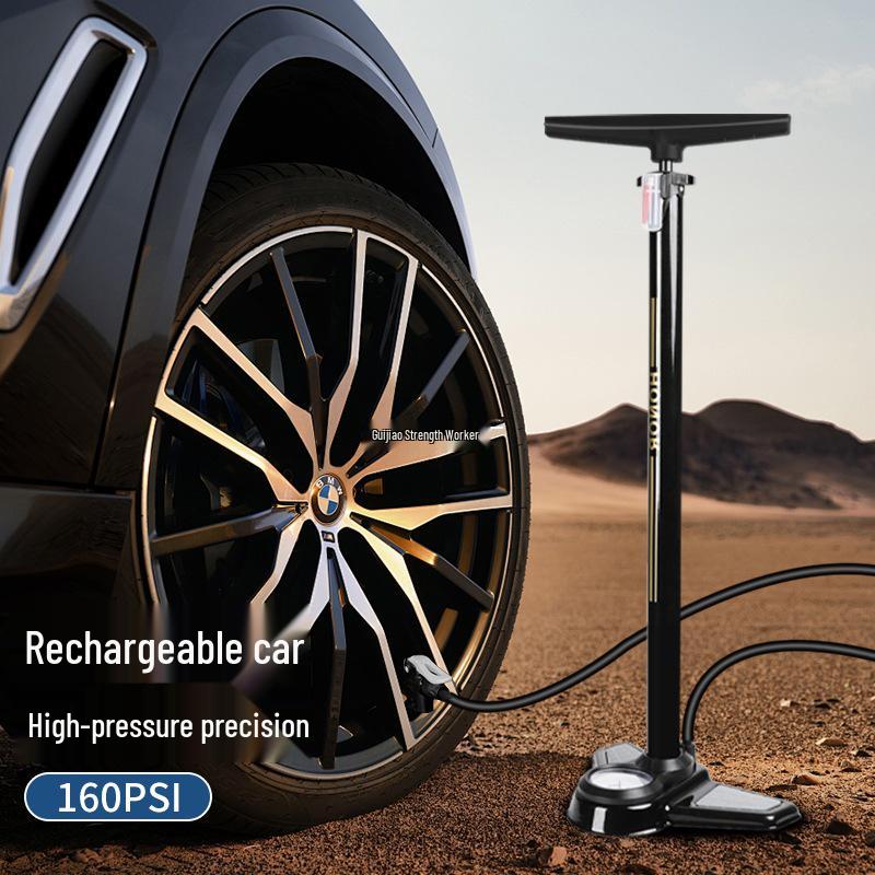 Ounai Universal Ultra-High Pressure Air Pump with Gauge for Cars and Motorcycles