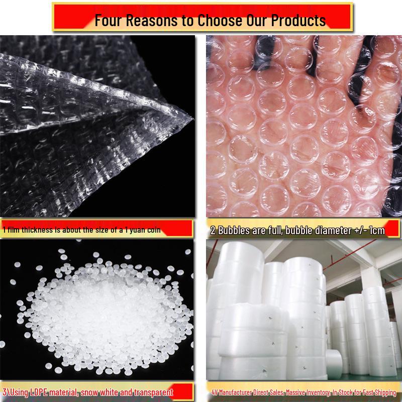 Shockproof Transparent Bubble Bags, 15x20cm, 100pcs