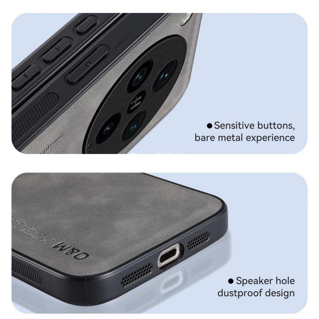 Stoßfestes magnetisches Nubukleder-Etui für OPPO Find X8 Pro Schutzhülle Rückschale Coque Funda